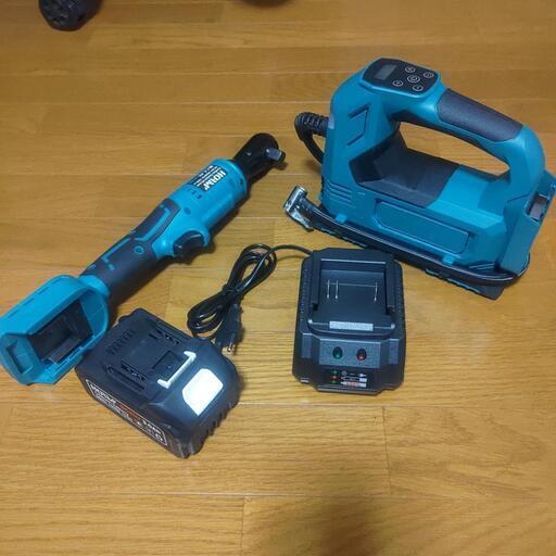 電動ラチェットレンチ+エアコンプレッサー