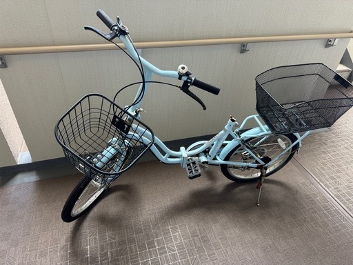 キャプテンスタッグ(CAPTAIN STAG) ナンシー 20インチ 折りたたみ自転車 [シマノ6段変速/LEDオートライト/リング錠/前後泥よけ] 標準装備 FDB206 マットサックスブルー YG-1247