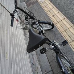 美品☆Animato[アニマト]BLACK BIRD(ブラックバード)20吋 リアサス付き折り畳み自転車 外装6段/マットブラック