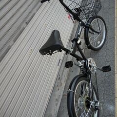 美品☆Animato[アニマト]BLACK BIRD(ブラックバード)20吋 リアサス付き折り畳み自転車 外装6段/マットブラック