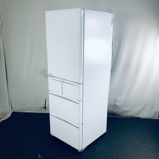 ID:rd24184 【自社配送エリア内限定】三菱 MITSUBISHI 冷蔵庫 ファミリー 中古 2016年製 5ドア 455L ホワイト ファン式 左開き MR-B46ZL-W1  【リユース品：状態B】【送料無料】【設置費用無料】