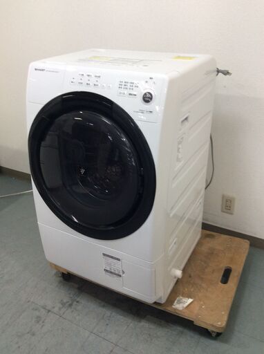 YJT8959【SHARP/シャープ ドラム洗濯機7.0㎏】訳アリ品 2021年製 ES-S7F-WR 家電 洗濯 斜め型 右開き