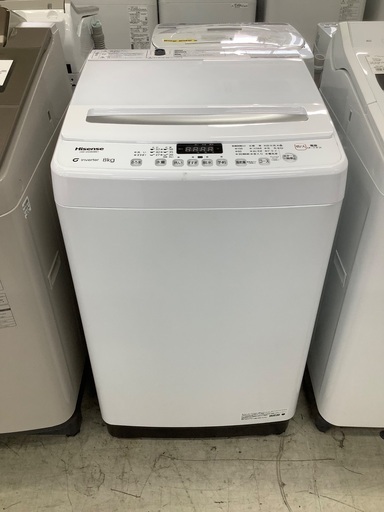 安心の1年保証付き！！　Hisense 　8.0kg全自動洗濯機　HW-DG80BK1  2022年製