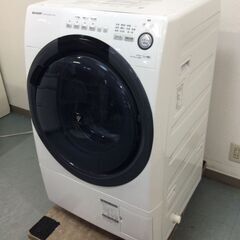 （11/3受渡済）YJT9318【SHARP/シャープ ドラム洗濯機7.0㎏】訳アリ品 2020年製 ES-S7D-WR 家電 洗濯 斜め型 右開き