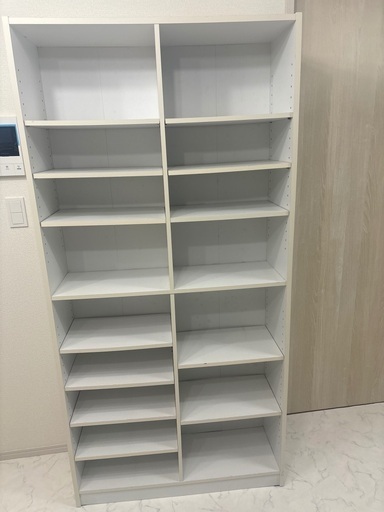 無料 本棚 ホワイト 白 大容量 180cm (Jin) 草加の収納家具