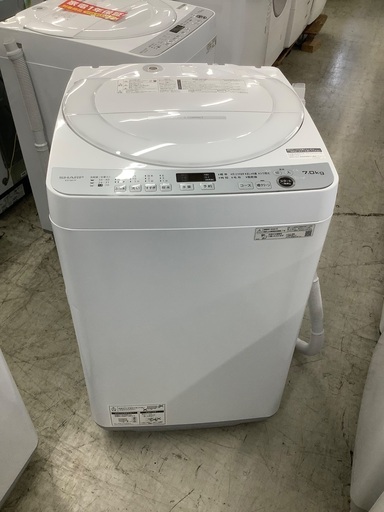 安心の1年保証付き！！　SHARP　7.0kg全自動洗濯機　ES-GE7F-W  2022年製