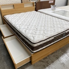 【愛品館 江戸川店 ダブル】 France Bed（フランスベッド） 収納付き ダブルベッド ID:153-019173-007