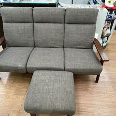 ☆ジモティー割引有☆　ｵｯﾄﾏﾝ付3Pｿﾌｧ