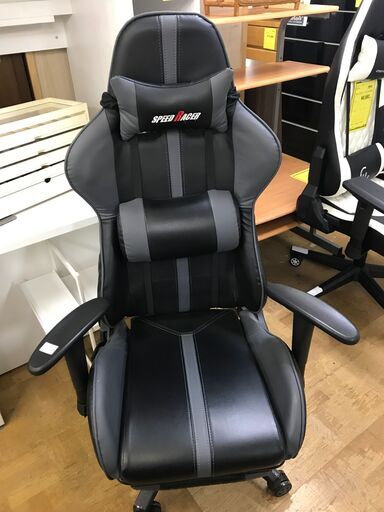 【FU937】★SPEED RACER  ゲーミングチェア ブラック  クリーニング済 堺市 深井 【ジャングルジャングル深井店】
