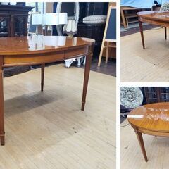 ｈ17　DREXELHERITAGE　USA　TRIUNE/トライユン　マホガニー材　エクステンション伸長式ダイニングテーブル