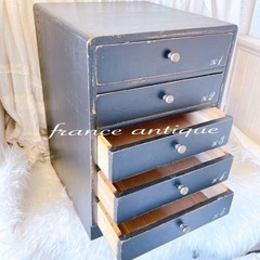 フランスアンティーク♡チェスト キャビネット ドロワー シャビー