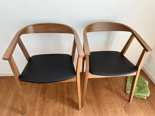 イケア ストックホルム ダイニングチェア ウォールナット調 2脚セット直引取割有 IKEA チェア✖️2ウォールナット調 イケア ストックホルム ダイニング