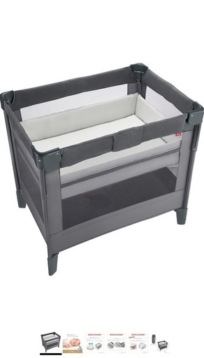 寝具 Aprica 2135971 Coconel Air Plus AB Compact Folding Crib, Gray (GR)\n