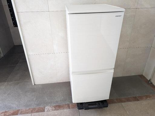 【美品】SHARP/シャープ　冷凍冷蔵庫　SJ-D14E-W