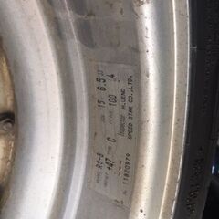 ワタナベホイール１５インチ４穴１００・タイヤ１８５ー６０－１５