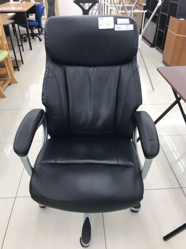 ★ジモティ割あり★ NITORI オフィスチェア ブラック H108～113×D80×W68 クリーニング済み HJ4032