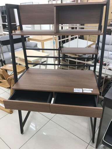 国内即発】☆ジモティ割あり☆ NITORI デスク ブラウン H148×D50×W92.5