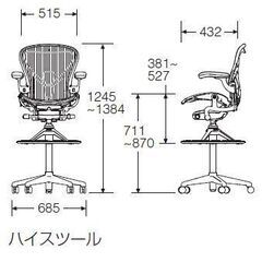ハーマンミラー アーロンチェア リマスタード スツール 