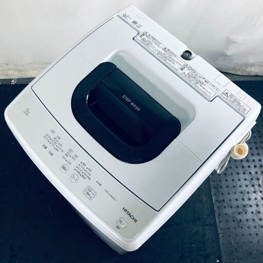 ID:sg218356 日立 HITACHI 洗濯機 一人暮らし 中古 2022年製 全自動洗濯機 5.0kg ホワイト 送風 乾燥機能付き NW-50G(W)  【リユース品：状態B】【送料無料】【設置費用無料】