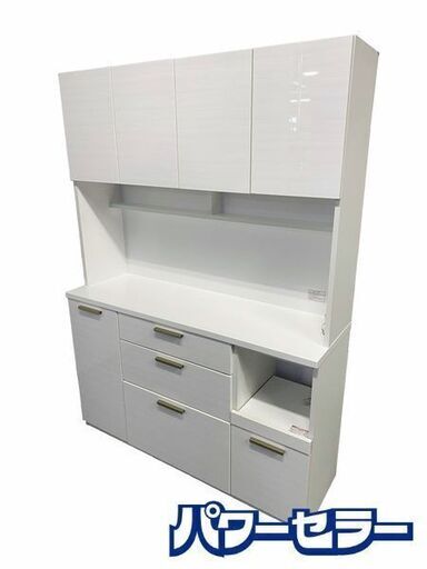 NITORI/ニトリ キッチンボード ソレル 140KB WH エナメルUV塗装 耐震ラッチ 中古家具 店頭引取歓迎 R8611