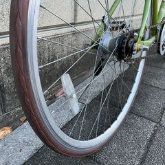 クロスバイク HEAD METISIA 内装5段変速 ノーパンクタイヤ グリーン