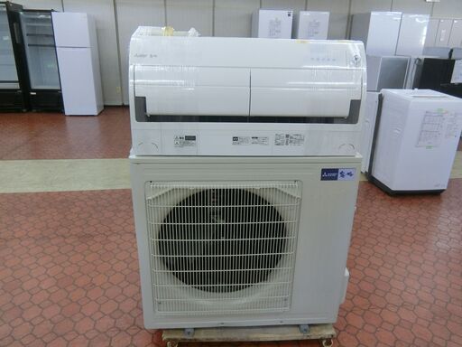 ID199217 エアコン9K　三菱　２０２１年　３０～３５畳　冷暖　単相200V　MSZ-EM9021EPS-W