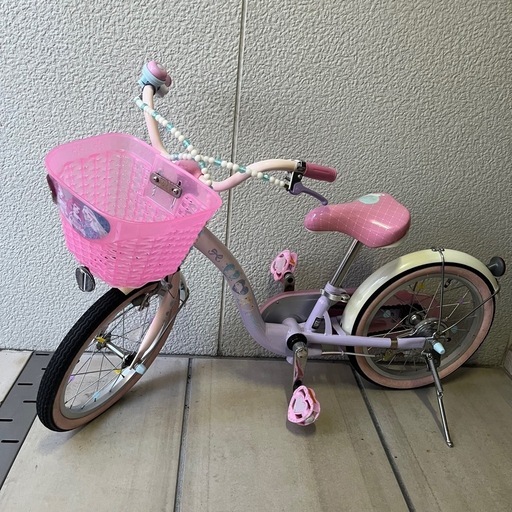 自転車 16インチ ディズニープリンセスゆめカワ 女の子 補助輪あり