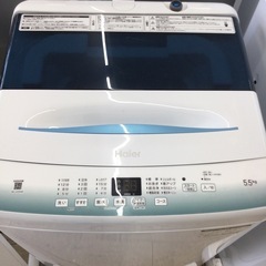 【✨未使用品❗️お急ぎコース搭載❗️しわケア脱水❗️除菌コース❗️時短で家事ラクに❗️✨】参考価格¥35,680円　Haier/ハイアール5.5kg洗濯機　JW-U55HK  2023年製
