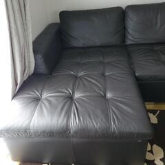 本革ソファー　黒？濃茶？