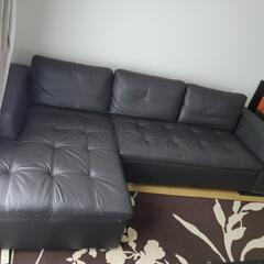 本革ソファー　黒？濃茶？