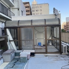 【値下げ】解体済みサンルーム DIY・温室・物干し・カフェ・ペット小屋などにも