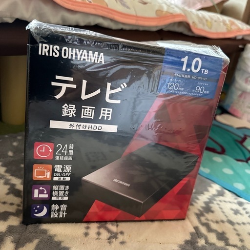 アイリスオーヤマ テレビ録画用 外付けハードディスク 1TB ブラック HD-IR1-V1\n