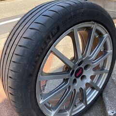 初代フォレスター　STIホイール4本セット、パイロットスポーツ4 使用感あり225/45ZR17