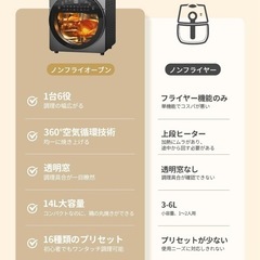 新品　エペイオス(Epeios) エアーオーブン ノンフライオーブン 14L