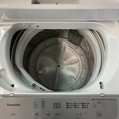 NO.1681【2022年製】Panasonic パナソニック 全自動電気洗濯機 NA- F6B1 6.0kg 家電 中古