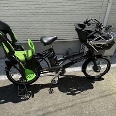 C733 整備済み★マルイシ　フラッカーズ　ライトグリーン★ 中古子乗せ自転車 3人乗り対応【F22R26インチ 】(*^▽^*) C733 整備済み☆マルイシ フラッカーズ ライトグリーン☆ 中古子乗せ