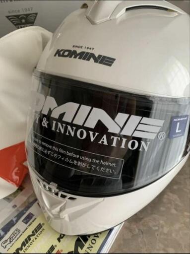 コミネ(KOMINE)  システムヘルメット パールホワイト L HK-171 XLサイズインナー装着 Lサイズインナー付き