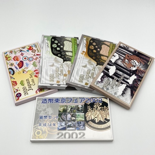 m0716617-20 JAPANミントセット 造幣東京フェア2002 記念硬貨 記念コイン 造幣局 5点まとめ 【額面3330円 】【純銀コイン合計約22g】中古品