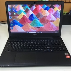 297 激安爆速お買い得ノートパソコン‼美品✨︎富士通Ryzen3/メモリ8GB 