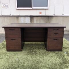  【コンテナ保管】【美品】お両袖机 KCMKV-1675DW 応接家具 役員室などに 💳自社配送時🌟代引き可💳※現金、クレジット、スマホ決済対応※