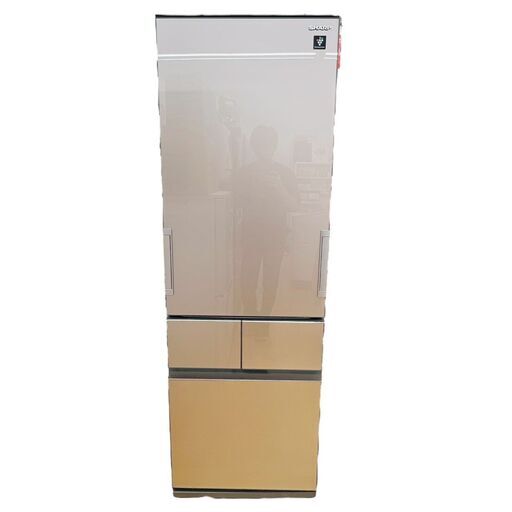 【レガストック川崎本店】SHARP シャープ ノンフロン冷凍冷蔵庫 ガラストップ 415L SJ-GT42D-T プラズマクラスター 2018年製
