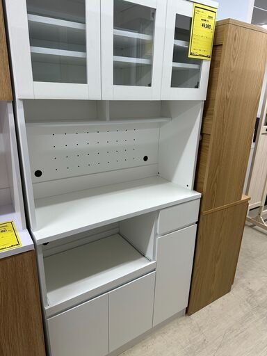ジモティ来店特価!!　　食器棚　ホワイト　　J-0865