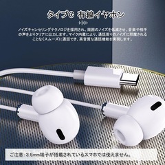 【2024改良型】 USB Type C イヤホン 有線 ノイズ...