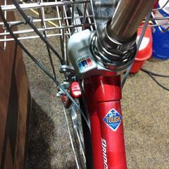 中古自転車　ブリヂストン　赤　26 インチ　内装5段　通勤通学　鍵リコール対策済み　