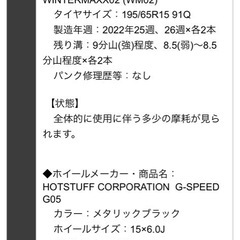 サイズ違いで購入した中古スタッドレスタイヤ
