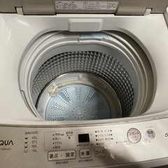 少々キズ有り　2021年製　AQUA AQW-GS50J 全自動洗濯機　5kg 