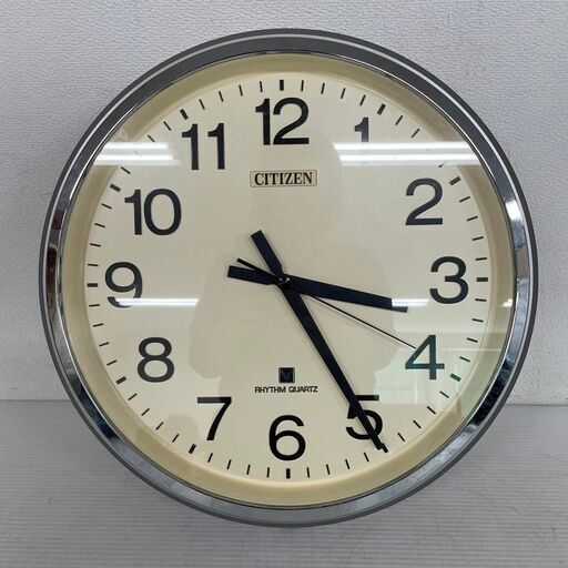 学校時計 CITIZEN リズム時計 クォーツ シチズン 昭和レトロ 掛時計 8MG101 J0291