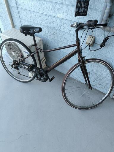 クロスバイク仕様　ウッド塗装自転車