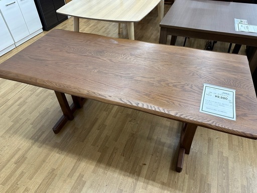 【ドリーム川西店御来店限定】 ニトリ ダイニングテーブル ブラウン H650×W1500×D700 クリーニング済み 【2001261255600673】
