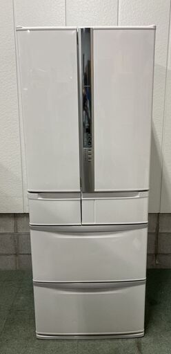 HITACHI 日立 6ドア ノンフロン冷凍冷蔵庫 観音開き 517L（冷蔵368L・冷凍149L） 大容量 R-SF52BM-1 フレンチドア 2012年製